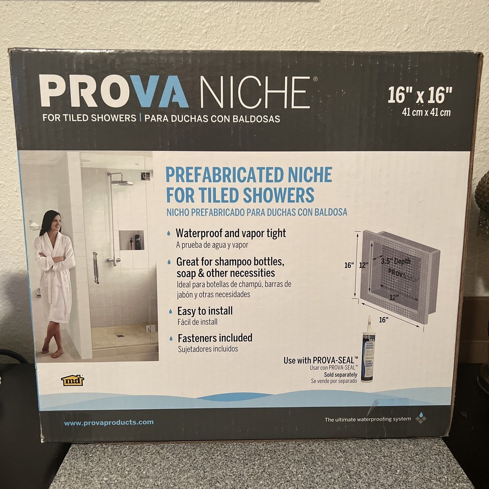 16x16 Prova Shwr Niche, PartNo TT8880NCH16, by M D Building Products, Single Uni